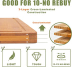 3-Piece Organic Bamboo Cutting Board Set - Image 6