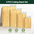 4-Piece Set Bamboo Cutting Board - Image 2