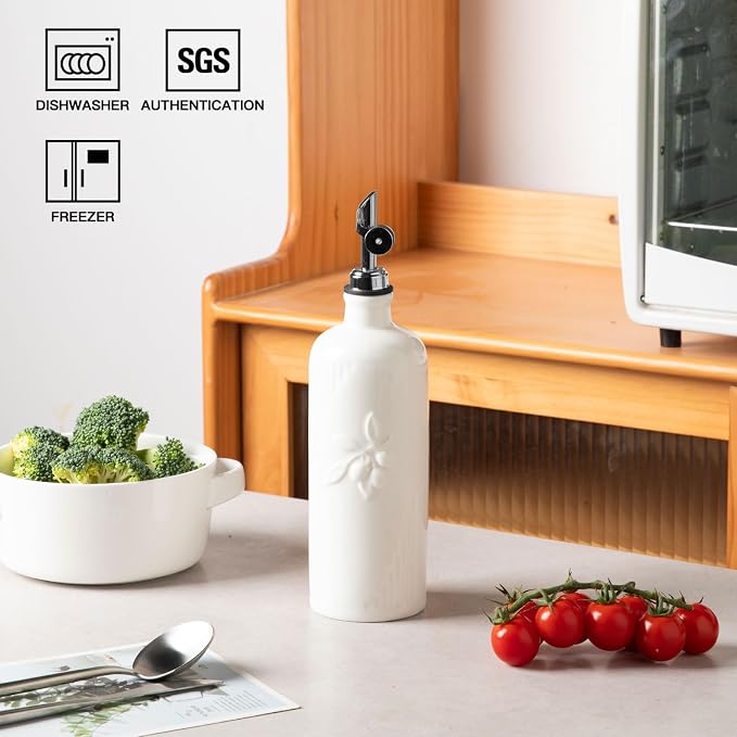 Sweejar Ceramic Olive Oil Dispenser Bottle - Image 3