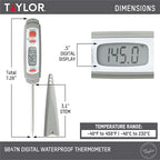 Taylor 9847 Waterproof Digital Instant Read Meat Food Grill BBQ Kitchen Cooking - Image 4