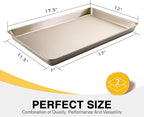 HONGBAKE 2 Pack Half Sheet Baking Pans, Non Stick Baking Sheet - Image 3