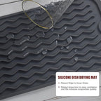 Silicone Dish Drying Mat, Non-Slip Easy Clean Sink Mat Large Heat-resistant - Image 4