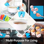 Silicone Oven Mitts and Pot Holders Set, MTZRFLL Extra Long Heat Resistant Oven - Image 5