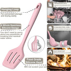 Silicone Cooking Kitchen Utensil Set, AIKKIL 43 Pcs Pink Cooking Utensils Set - Image 3