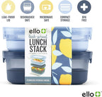 Ello 2-Pack Lunch Stack Plastic Food Storage Container Bento Box - Image 3