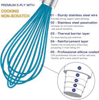 OYV Silicone Whisk, Heat Resistant 480°F Whisks - Image 3