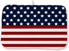4th of July Dish Drying Mat 18x24 Inch Navy Blue Red Flag Stars Patriotic by DAFENA