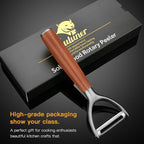 Premium high-end rosewood handle and 304 stainless steel serrated blade - Image 6