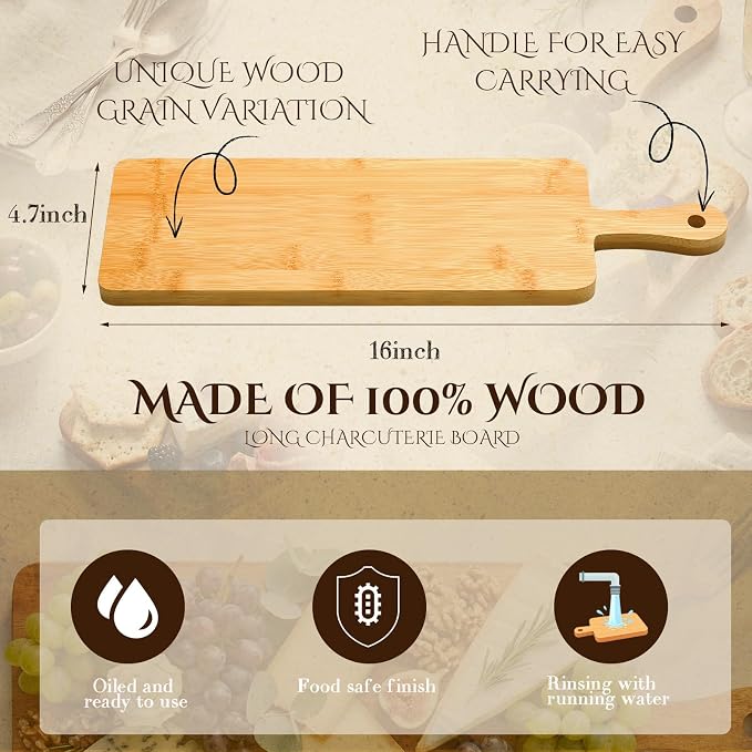 Nuenen 10 Pcs Wood Cutting Board - Image 2