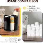 Coffee Cup Dispenser, Disposable Paper Cup and Lid Holder 360° Rotatable - Image 5