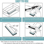 Premium Whetstone Knife Sharpening Stone 2 Side Grit 400/1000 Waterstone & - Image 4
