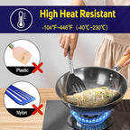 HOTEC Silicone Spatula Set of 2, High Heat-Resistant & BPA-Free Kitchen - Image 5