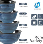Hasense Mixing Bowls Set, Porcelain Large Salad Bowls - Image 2