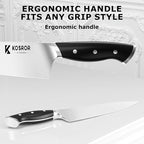 Kitchen Knife Set with Block: 15-Piece German Stainless Steel with Dual - Image 4