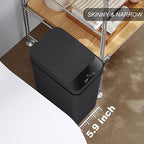 Yatmung 2 Pack - Skinny Trash Bin Sensor Motion 2.5 Gallon Touchless Bathroom - Image 3