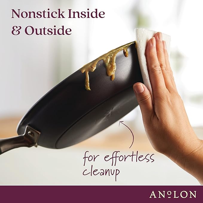 Anolon Advanced Home Hard Anodized Nonstick Frying Pan, 8.5 Inch – Small Non - Image 3