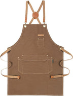 Chef Apron for Men Women with Gift Box Pack, Cross Back Apron with Pockets for by Genixart