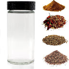 Tianifa 6pcs Black Spice Jars, 3 oz Glass Seasoning Bottles, Spices Container - Image 6