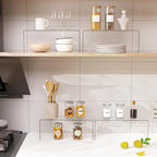 Aminigram 8 Packs Cabinet Organizer Shelf, Acrylic kitchen Cabinet Shelves - Image 3