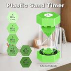 5 Minute Hourglass Sand Timer, Plastic Hexagon Hourglass Sand Clock 5 Min - Image 7