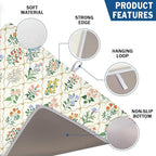Floral Dish Drying Mat for Kitchen Counter Spring Summer Wild Flowers Diamond - Image 3