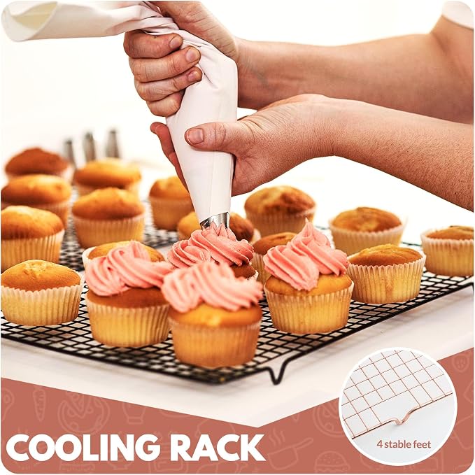 2 PCS Cooling Racks for Cooking and Baking, 15x10 Inches Stainless Steel - Image 7