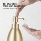 304 Stainless Steel Soap Dispenser 16oz Rust-Proof Liquid Soap Pump Bottle - Image 4