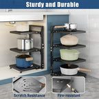 Pot Rack Organizers：CASONNIK 7-Tier Adjustable Heavy Duty Pan Organizer Rack - Image 7