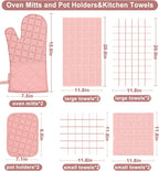 Oven Mitts Pot Holders Sets/Kitchen Towels and Dishcloths, Oven Gloves Kitchen - Image 2