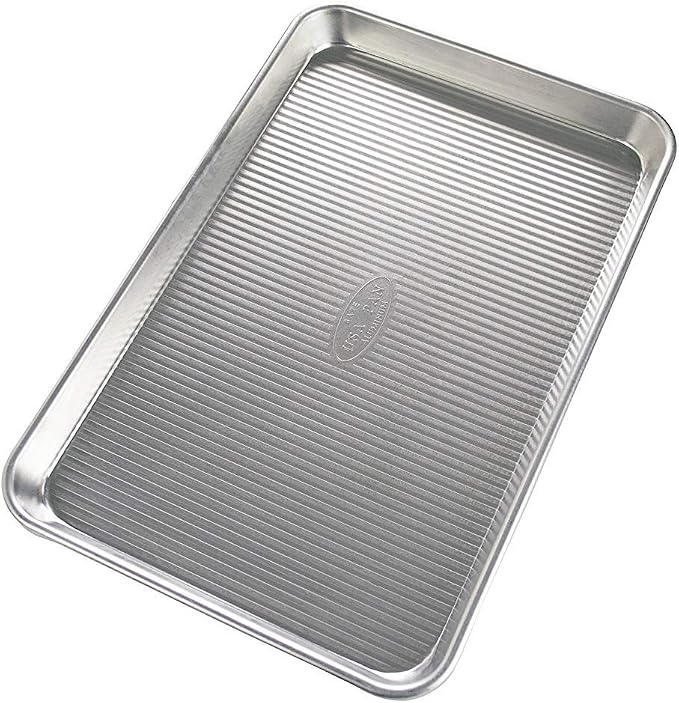 USA Pan Jelly Roll Pan, Heavy Duty Aluminized Steel, 14.1875 x 9.25, by USAPan