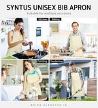 Syntus Apron for Men Women, Adjustable Cooking Kitchen Chef Aprons - Image 6