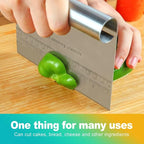 2 Pack Stainless Steel Dough Cutter & Pastry Scraper, Bench Knife - Image 5