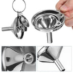 Stainless Steel Funnel, Large Medium Small Kitchen Funnel Set of 3 Metal - Image 8