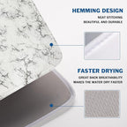White Grey Marble Dish Drying Mat - Image 4