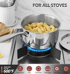 MICHELANGELO Stainless Steel Saucepan Set - Image 6