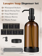 Luxspire Soap Dispenser Set, Hand Soap Dispensers - Image 7