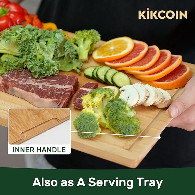 Kikcoin 24”×18” Bamboo Cutting Boards - Image 5