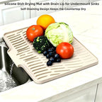 Silicone Dish Drying Mat for Kitchen Counter Sink, Non-Slip dish drying Pad - Image 3