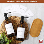 GMISUN Amber Glass Soap Dispenser, 2 Pack Bathroom Hand Soap Dispensers - Image 7