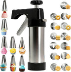 Stainless Steel Cookies Press, Cookie Press Gun Kit by FEAYEA
