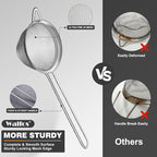 Walfos Small Fine Mesh Tea Strainer, Mini Stainless Steel Sieve - Image 6