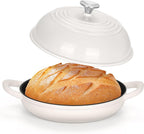 TeamFar Cast Iron Bread Dutch Oven, 6 Qt Enameled Dutch Oven Pot by TeamFar