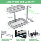 Under Sink Organizer 2 Pack, High Adjustable 2 Tier Under Sink Organizers and - Image 4