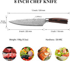 Sunnecko 8 Inch Chef Knife, Professional Japanese Style Kitchen Knife - Image 2