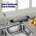 Roll Up Dish Drying Rack, Expandable Over The Sink Dish Drainer, Stainless - Image 2