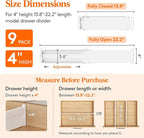 Lifewit 4" Tall 9 Pack Drawer Dividers, 35-56.5cm/13.8-22.2" Expandable Drawer - Image 2