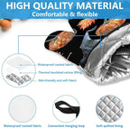 Halloween Pumpkin Autumn Maple Leave Oven Mitts and Pot Holders Sets Heat - Image 3