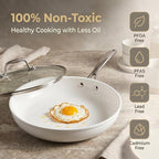 5Pcs Nonstick Cookware Set, Aluminum Nonstick Pots and Pans - Image 3