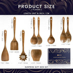 Wooden Spoons for Cooking, Nonstick Cooking Utensil Set - Image 2