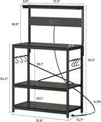 SUPERJARE Bakers Rack with Power Outlets, Microwave Stand, 31.5 X 16.5 Inch - Image 8